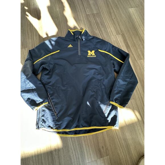 Adidas Michigan Wolverines Rain Jacket Men’s Size Large - Picture 1 of 6